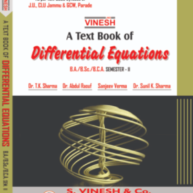 A Textbook of Differential Equations B.A, B.Sc by Vinesh for Semester II