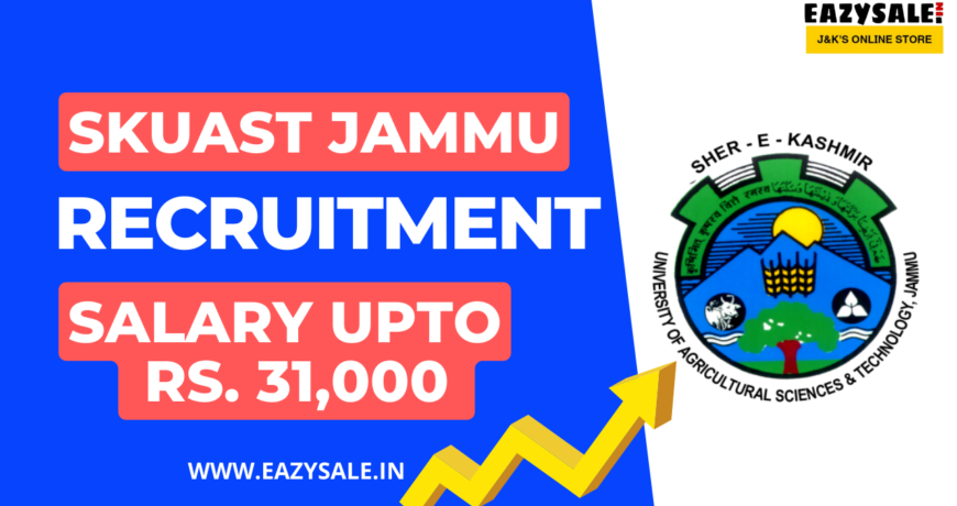 SKUAST Jammu New Recruitment 2022 Apply Online