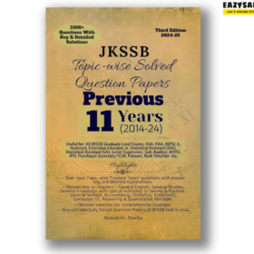 JKSSB Previous Year Papers By Mukesh Kr Sharma 2024