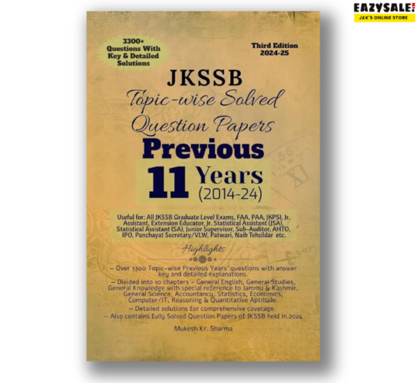 JKSSB Previous Year Papers By Mukesh Kr Sharma 2024