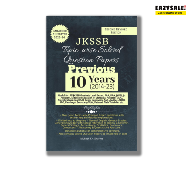 Mukesh Kumar JKSSB Previous Year Paper 2014 to 2023