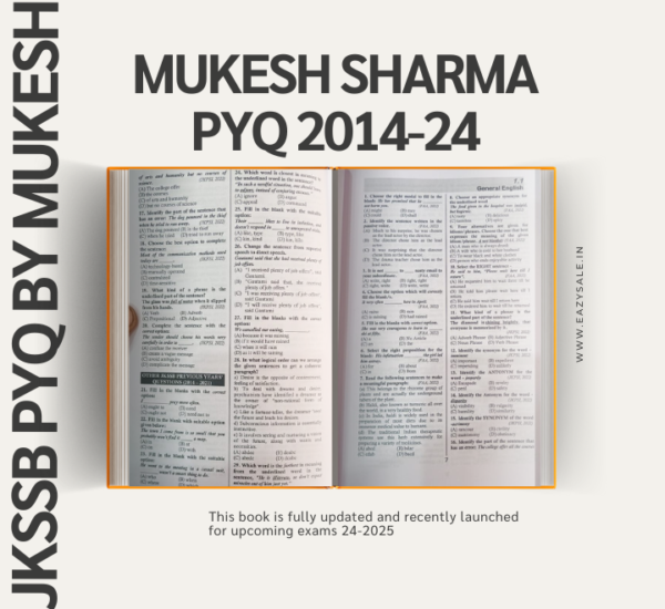 Mukesh's JKSSB Previous Year Question Papers 2024