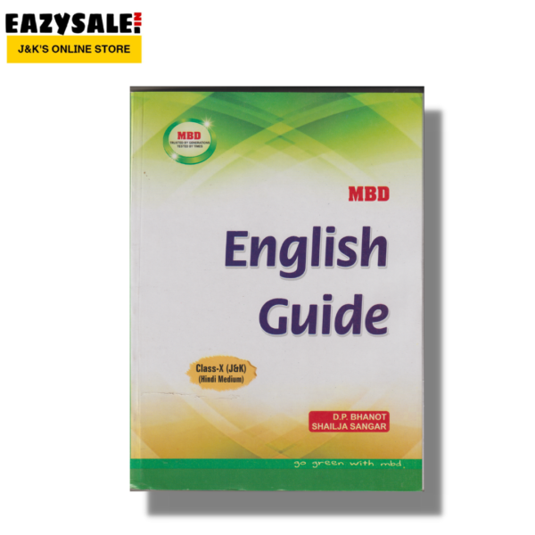 JKBOSE MBD English Guide for Class 10th