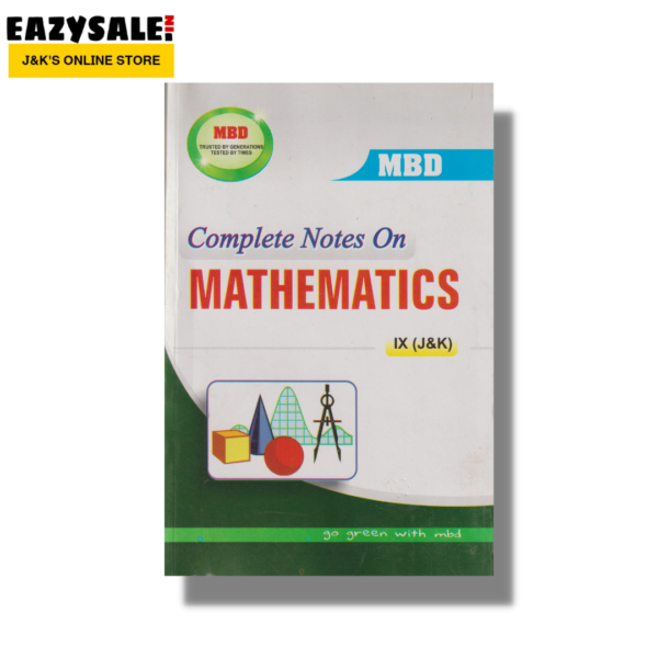 JKBOSE MBD Math Guide for Class 9th