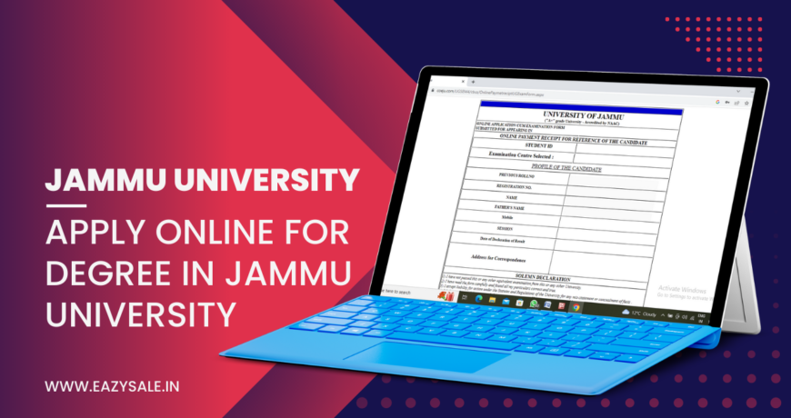 Apply Online for Degree in Jammu University