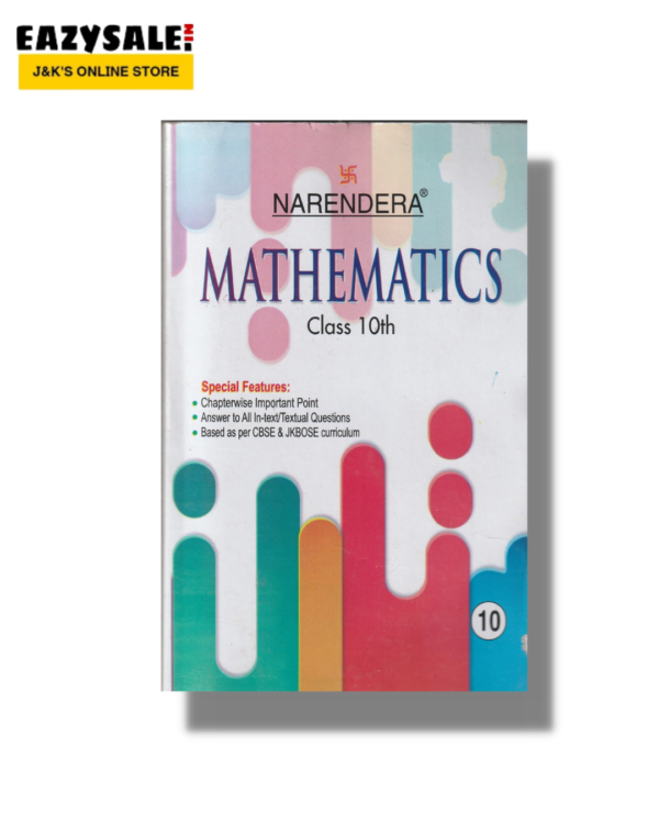 JKBOSE Class 10th Narendera Mathematics Guide