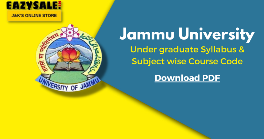 Jammu University UG Subject Code