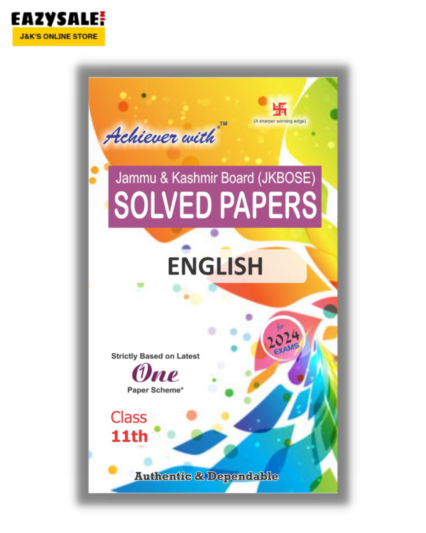 Achiever JKBOSE Class 11th English Solved Paper 2024