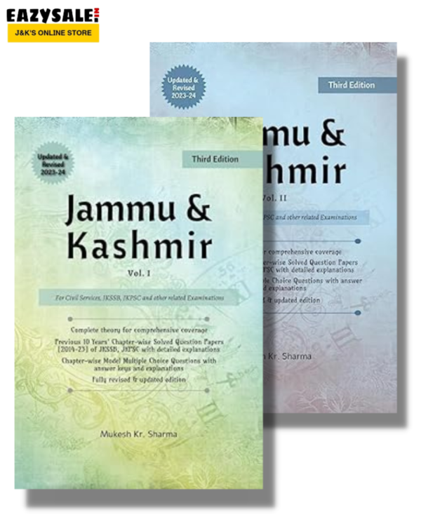 Mukesh Kumar J&K General Knowledge GK Volume 1 & 2 Third Edition 2023