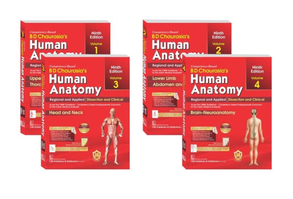 CBS B.D. CHAURASIA'S HUMAN ANATOMY 9th Edition 4 Volume || MBBS First Year Anatomy Book 2024