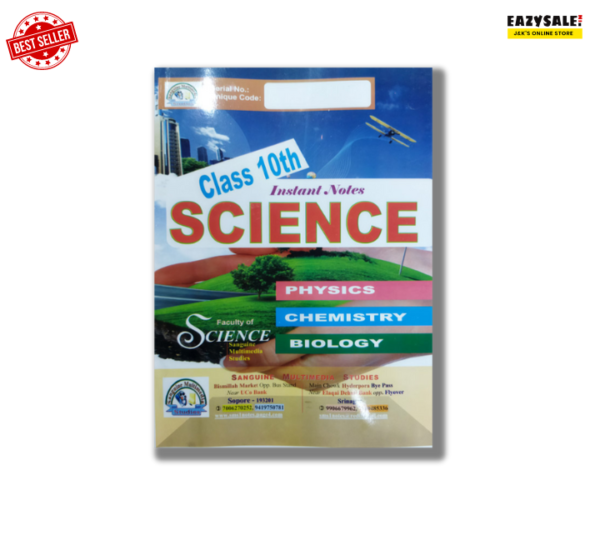 JKBOSE Instant Notes Class 10th Science 2024