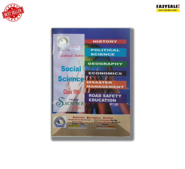 JKBOSE Instant Notes Class 10th Social Science 2024