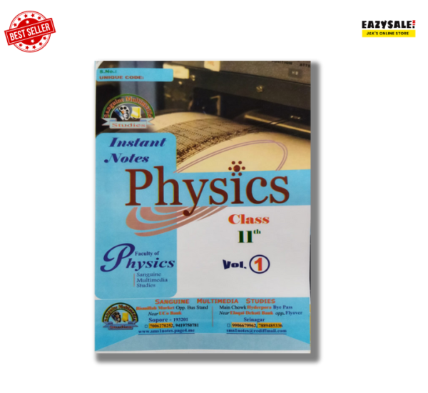 JKBOSE Instant Notes Class 11th Physics