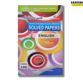 Achiever JKBOSE English Class 12 Solved Paper 2024