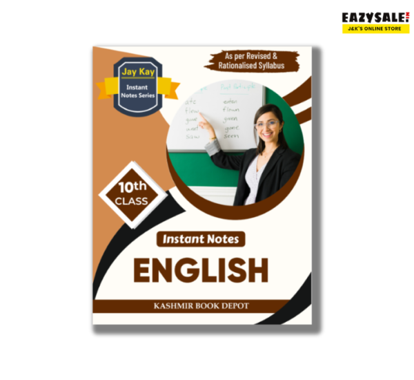 JAY KAY JKBOSE Instant Notes English Class 10 2024