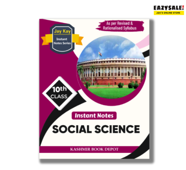 JAY KAY JKBOSE Instant Notes Social Science Class 10 2024