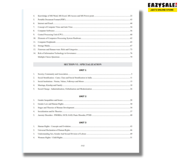 JKSSB Supervisor Social Welfare Department Book Complete Syllabus PDF Download Free 2024