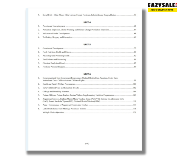 JKSSB Supervisor Social Welfare Department Book Complete Syllabus PDF Download Free pdf 2024