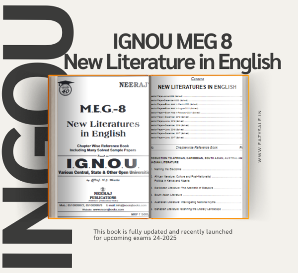 IGNOU MEG 8 New Literatures in English