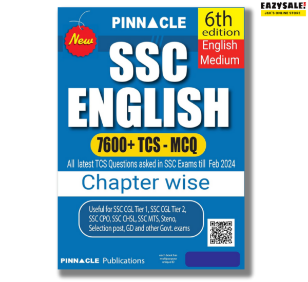 Pinnacle SSC English 7600 MCQ latest edition 2024