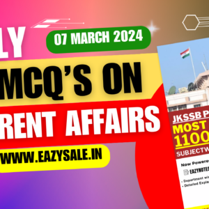 Daily Current Affairs 07 March 2024