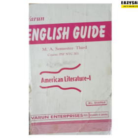 Varun English Guide M.A ENG 303 American Literature