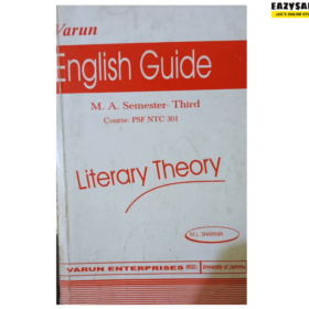 Varun's M.A ENG 301 Literary Theory Book Jammu University M.A English Books 2024