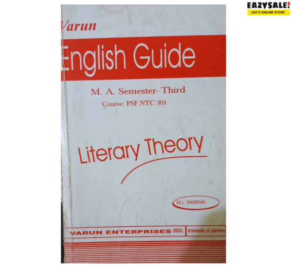 Varun's M.A ENG 301 Literary Theory Book Jammu University M.A English Books 2024