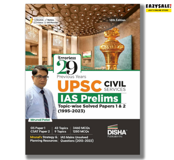 Disha's 29 Previous Years UPSC Civil Services IAS Prelims Topic-wise Solved Papers 1 & 2 (1995 - 2023) 14th Edition