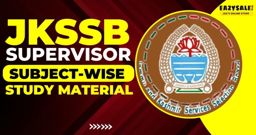 JKSSB Female Supervisor Study Material 2024 Download PDF 🔥